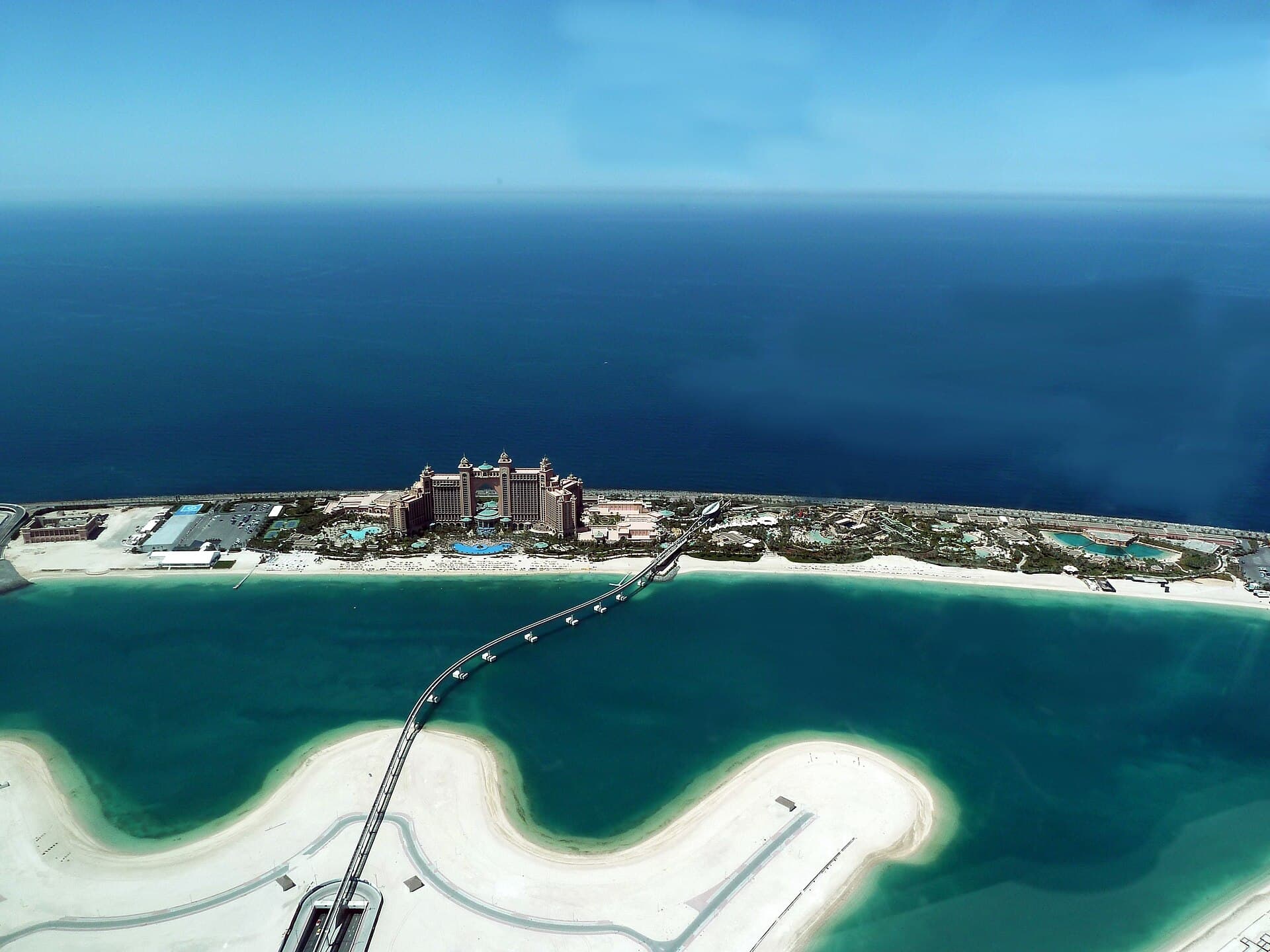 Aerial view of the Atlantis resort on Dubai’s Palm Jumeirah