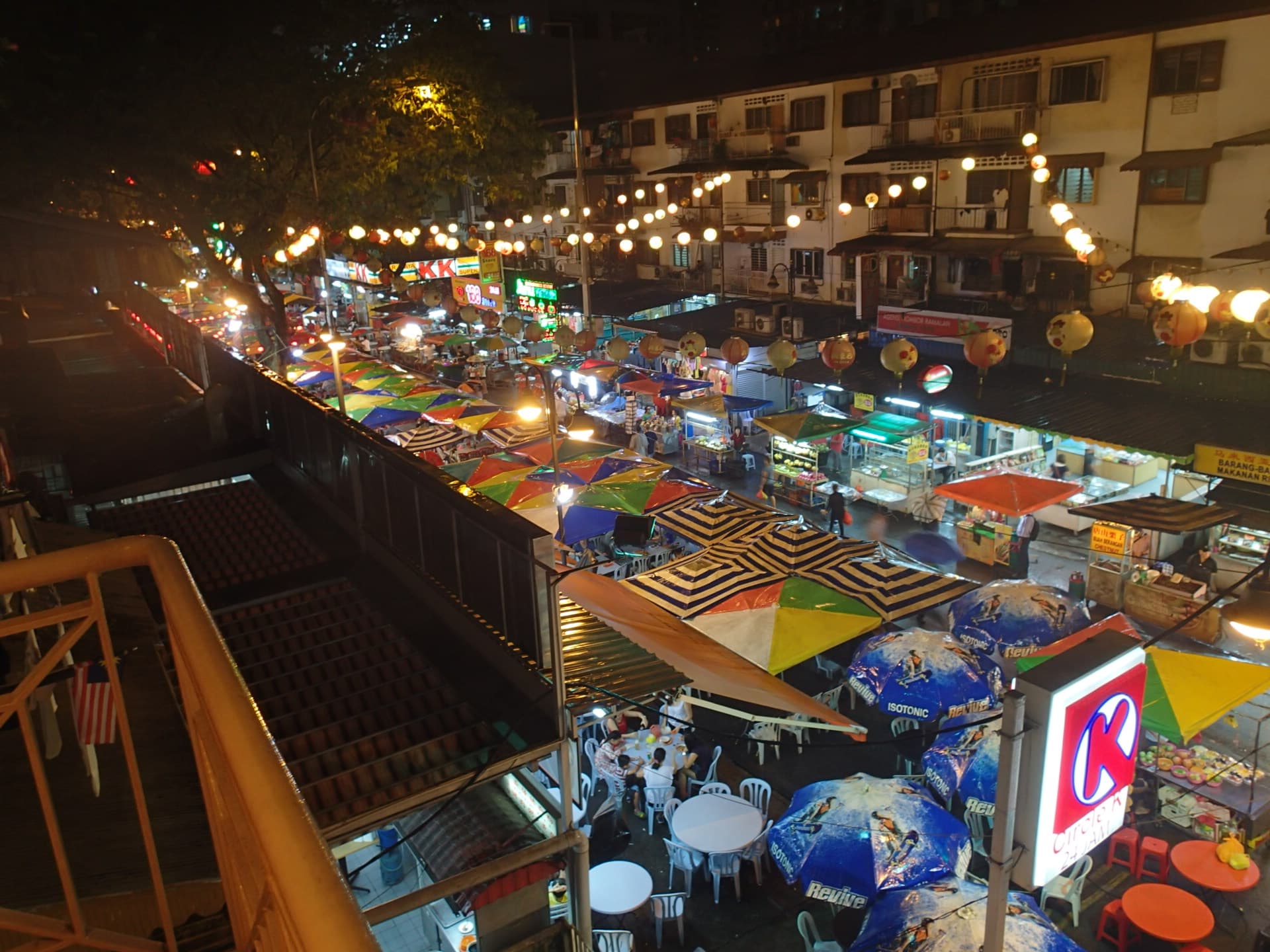 The open-air food stalls of Jalan Alor at night, Kuala Lumpur