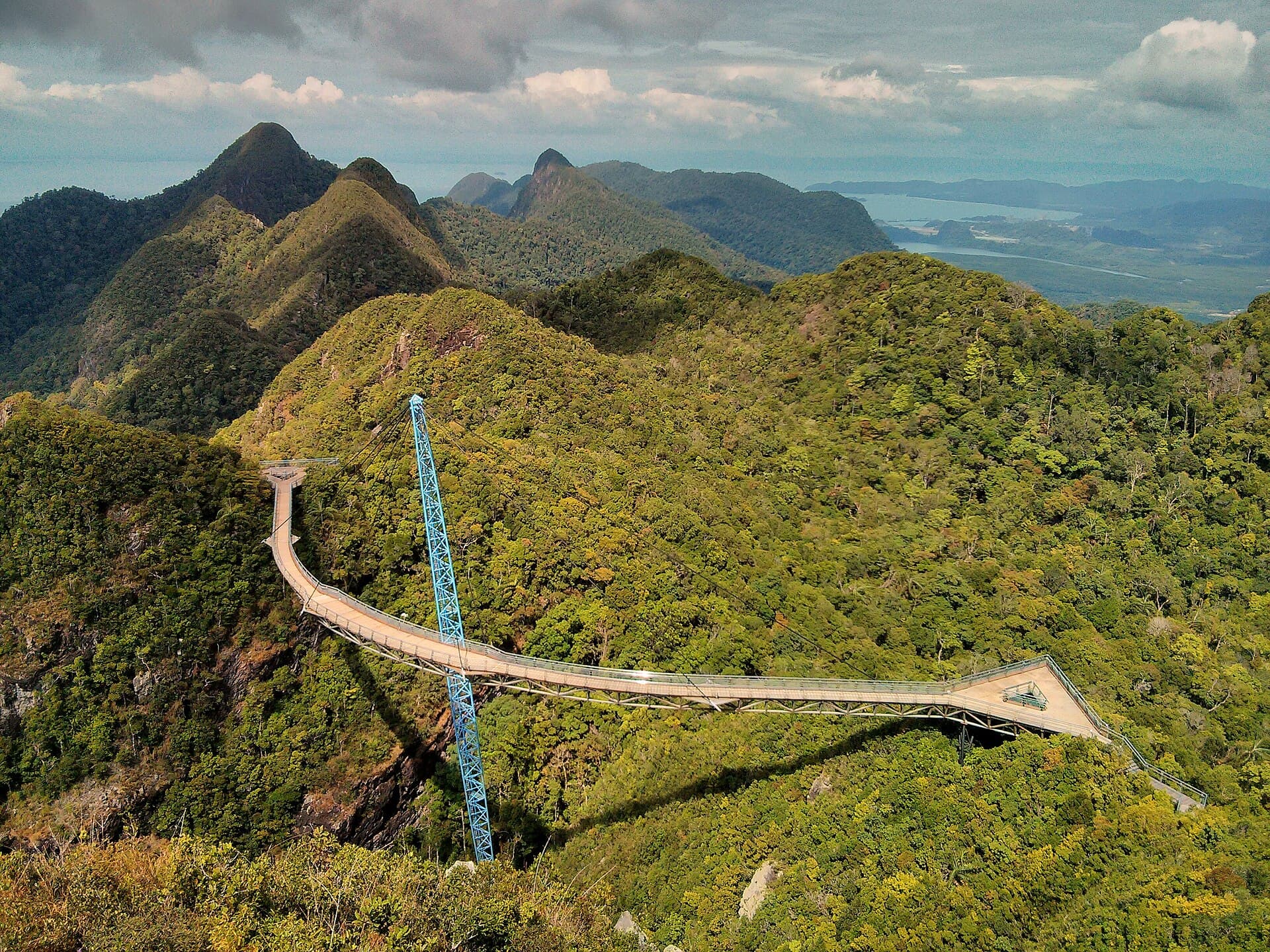 The Langkawi Sky Bridge above the rainforest, Malaysia