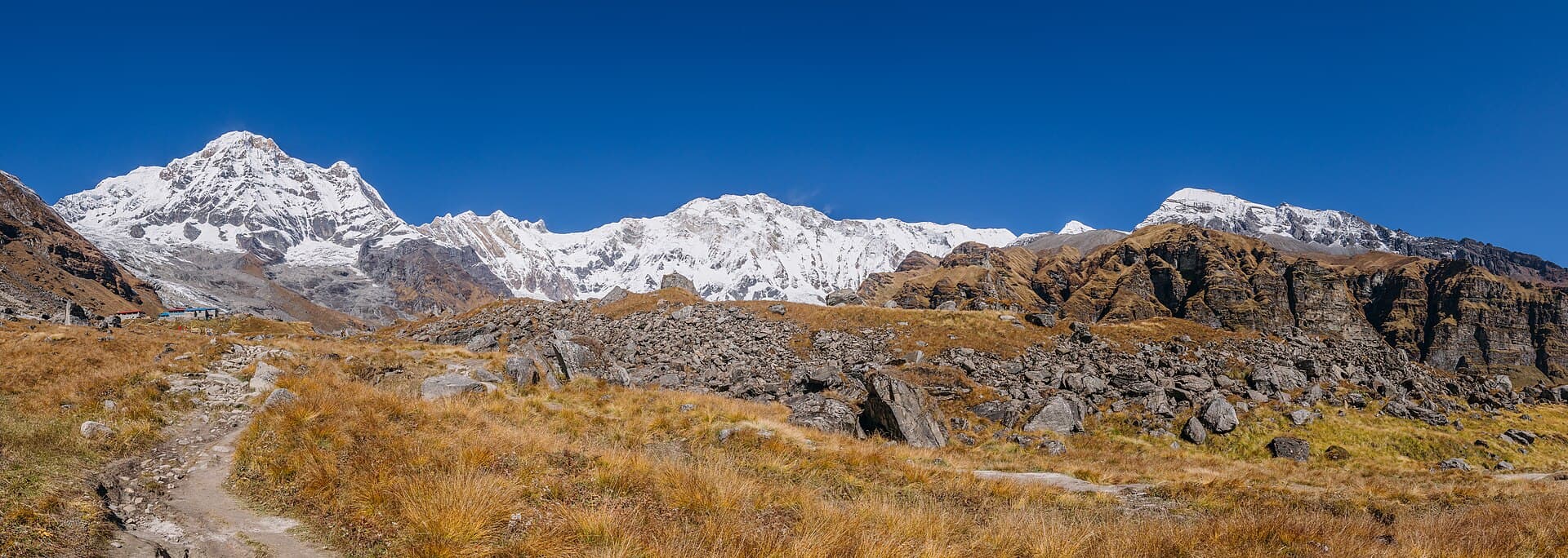 The snow peaks of the Annapurna massif, Nepal