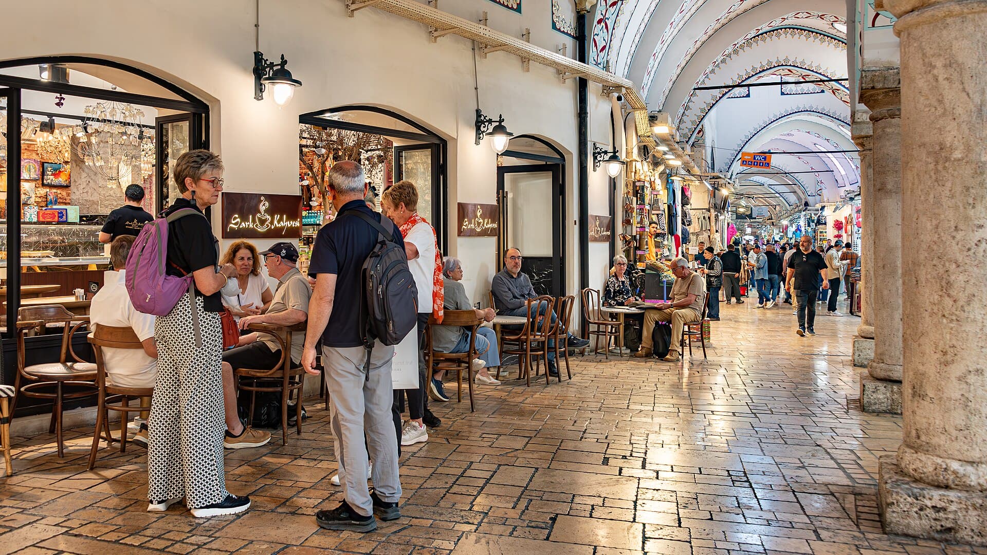 Inside the Grand Bazaar in Istanbul, Turkey