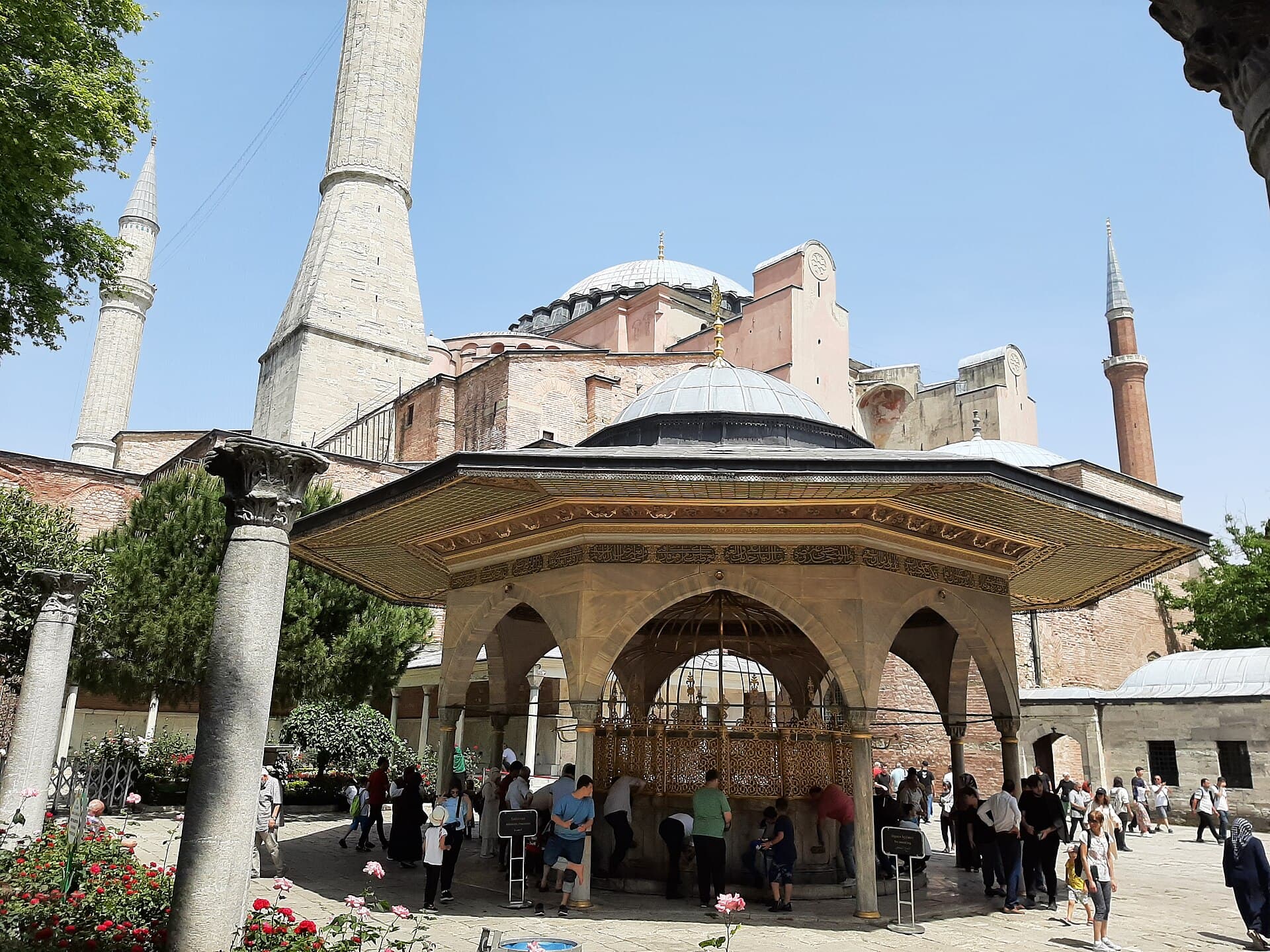 The exterior of Hagia Sophia in Istanbul, Turkey