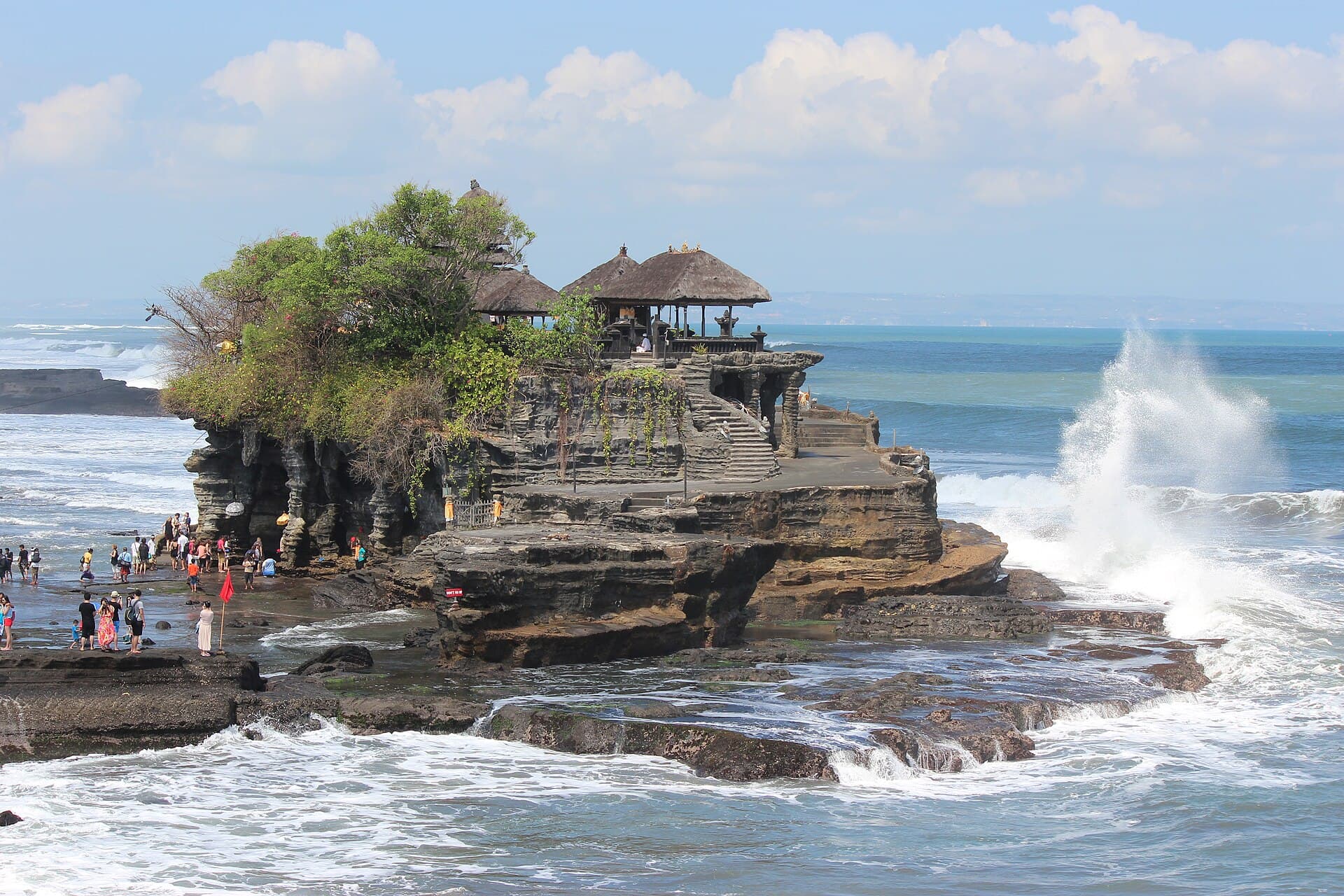 The sea temple of Tanah Lot at dusk, Bali