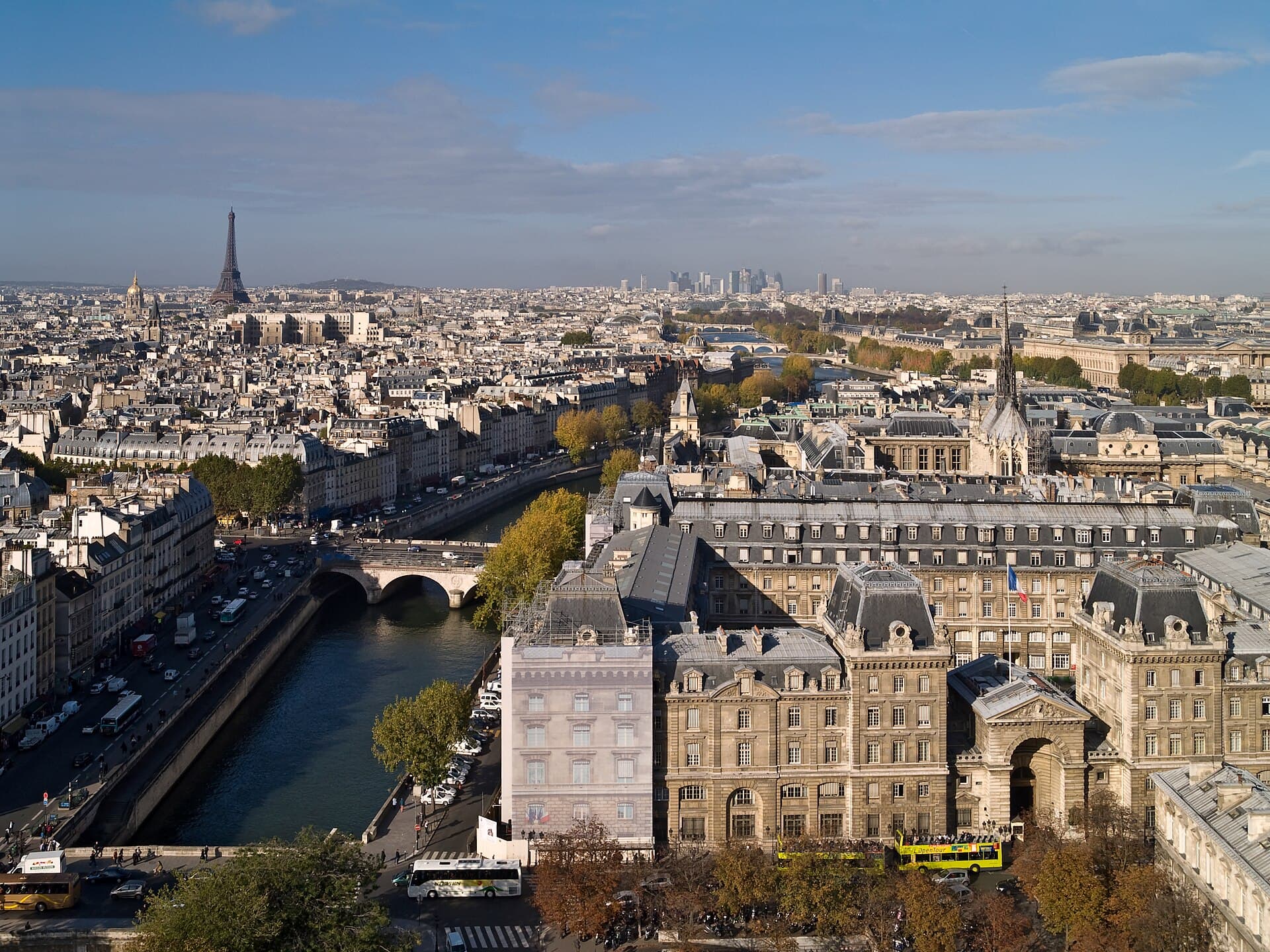 The rooftops of Paris seen from Notre-Dame, France