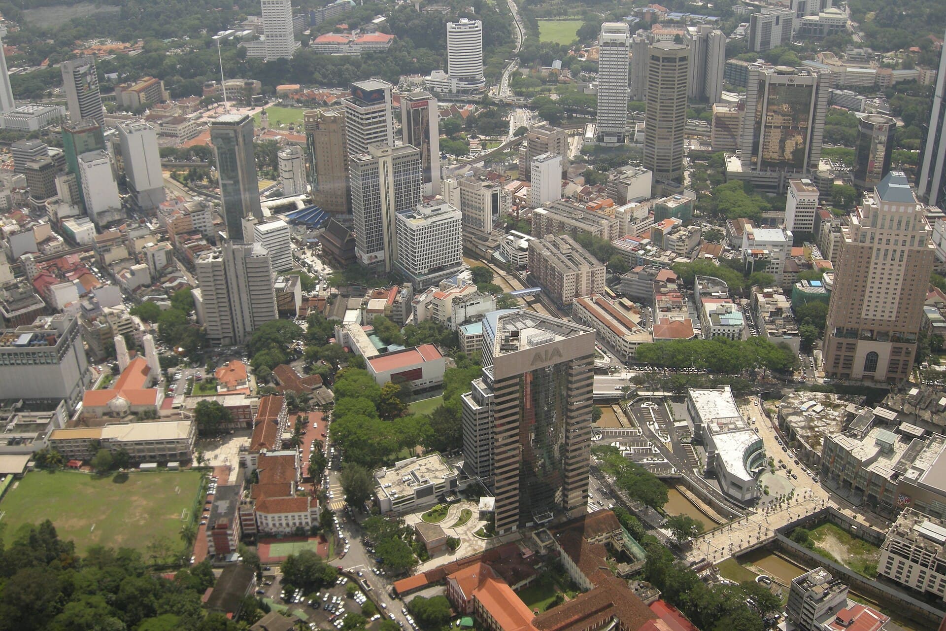 The Kuala Lumpur skyline seen from KL Tower, Malaysia