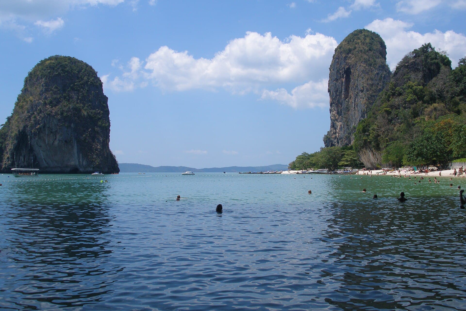Limestone cliffs over the beach at Railay, Krabi